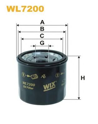 WIX FILTERS wl7200 -  Фильтр масляный двигателя